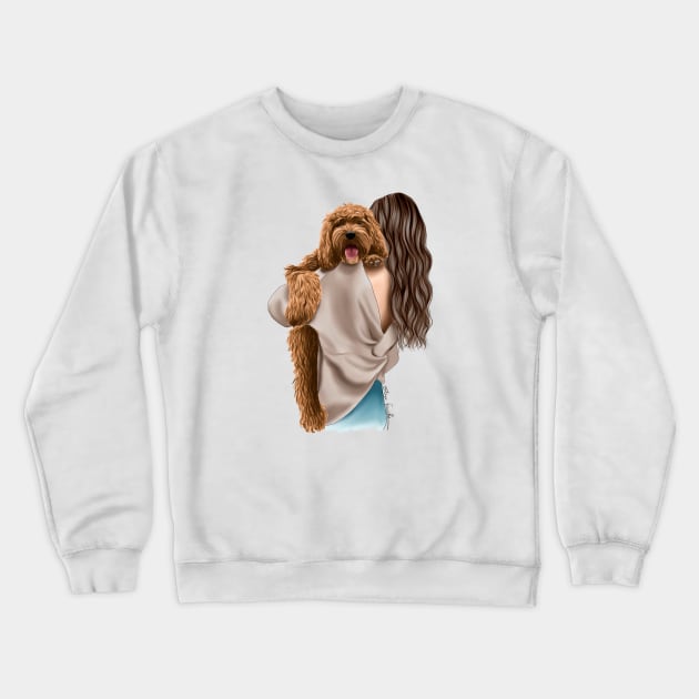 Doodle Cuddles Crewneck Sweatshirt by elzafoucheartist